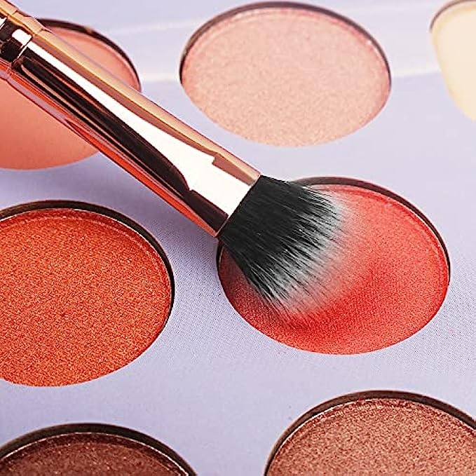 Real Perfection Makeup Brushes 16pcs Makeup Brushes Set with 1 Eyebrow Razor Premium Synthetic Foundation Brushes Blending Face Powder Eye Shadow Concealer Make Up Brushes Tool Kit